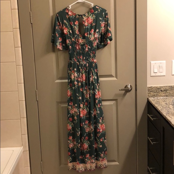 Leia Floral Border Print Maxi Romper - Picture 7 of 8